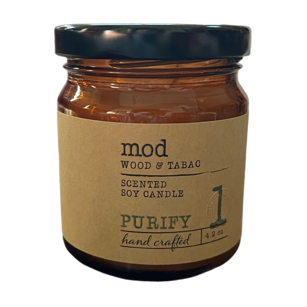mod Soy Jar Candle, Wood & Tobac, 4.2 oz